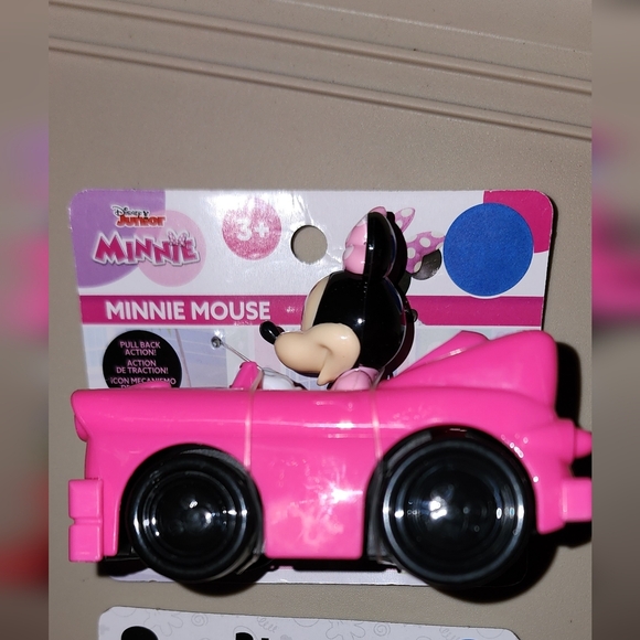 Disney Junior Pull-Back Cars Minnie Mouse & Mickey Lot Of 2 Vehicles 3.5” - Picture 8 of 8